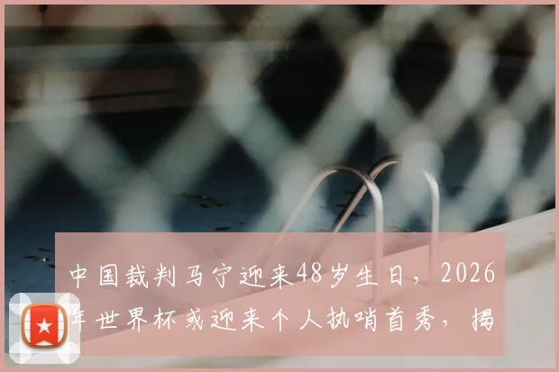 中国裁判马宁迎来48岁生日，2026年世界杯或迎来个人执哨首秀，揭秘其执法经历与未来展望